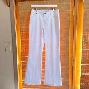 cabi White Denim Stretch Trouser Jean Womens Size 10